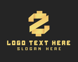 Crypto - Golden Crypto App Letter Z logo design