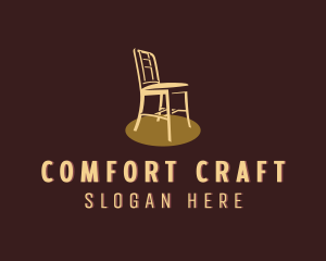 Upholsterer - Wood Chair Furniture logo design