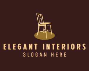 Wood Chair Furniture logo design