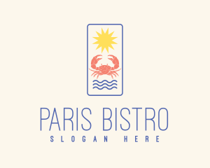 Beach Crab Restaurant logo design