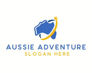 Aussie - Star Australian Map logo design