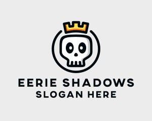Creepy - Crown Skull Badge logo design