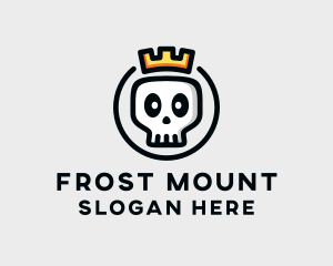 Crown Skull Badge logo design