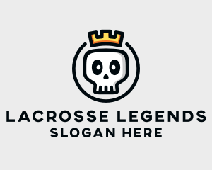 Crown Skull Badge logo design