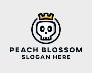 Crown Skull Badge logo design