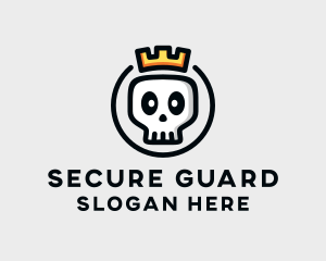 Scary - Crown Skull Badge logo design