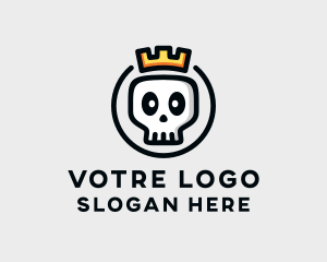 Clan - Crown Skull Badge logo design
