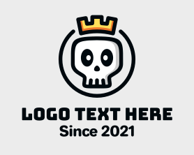 Rock Band - Crown Skull Badge logo design