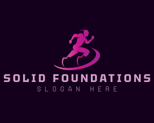 Disability Paralympic Running Logo