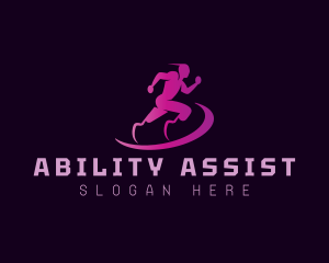 Handicap - Disability Paralympic Running logo design