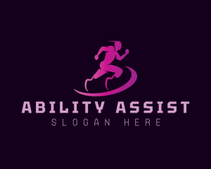 Disability Paralympic Running logo design