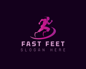 Running - Disability Paralympic Running logo design