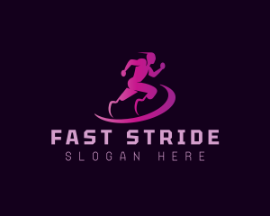 Running - Disability Paralympic Running logo design