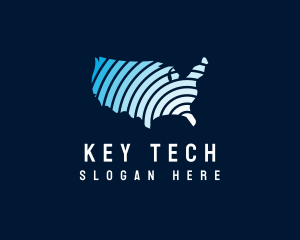 USA Tech Map logo design