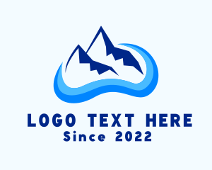 Trekking - Mountain River Travel logo design