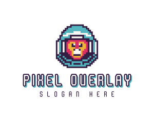 Pixel Astronaut Primate logo design