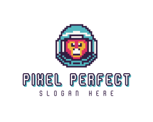 Pixel Astronaut Primate logo design