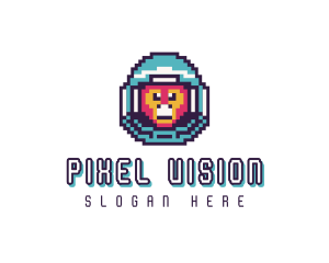 Pixel Astronaut Primate logo design