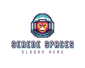 Pixel Astronaut Primate logo design