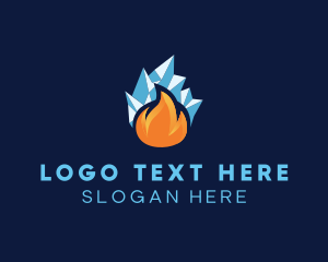 Snowflake - Flame Iceberg Ventilation logo design