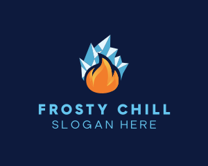 Flame Iceberg Ventilation logo design