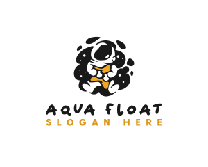 Floating - Space Astronaut Star logo design