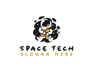 Space Astronaut Star logo design