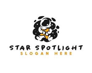 Space Astronaut Star logo design