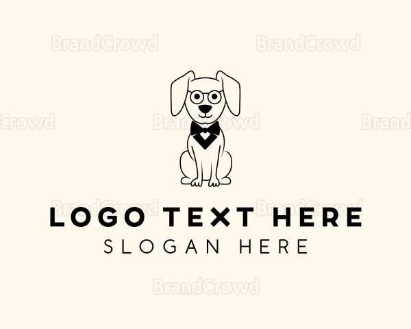 Cartoon Smart Dog Logo