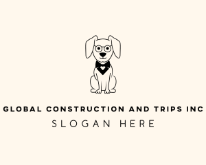 Cartoon Smart Dog Logo