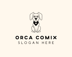 Cartoon Smart Dog Logo