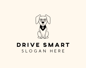 Cartoon Smart Dog logo design