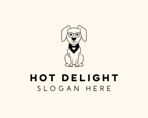 Cartoon Smart Dog logo design