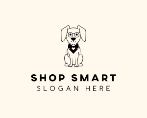 Cartoon Smart Dog logo design