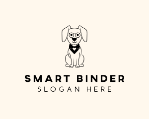 Cartoon Smart Dog logo design