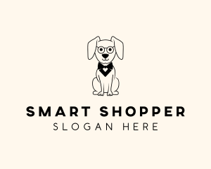 Cartoon Smart Dog logo design