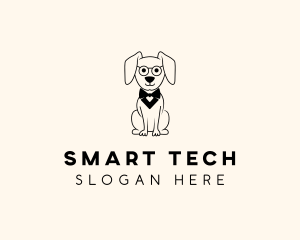Smart - Cartoon Smart Dog logo design