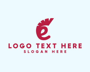 Letter E - Digital Letter E Warrior logo design