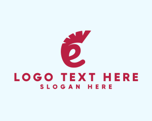 Techology - Digital Letter E Warrior logo design