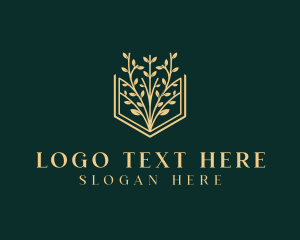 Gardening - Botanical Eco Book logo design