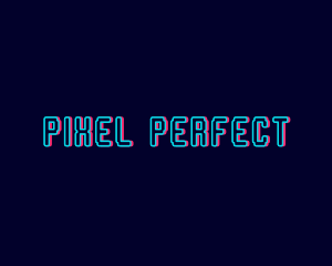 Pixel Neon Software logo design