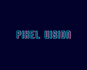 Pixel Neon Software logo design