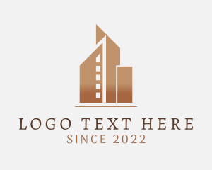 Leasing - Corporate Building Real Estate logo design