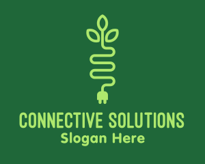 Green Eco Plug logo design