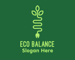 Green Eco Plug logo design