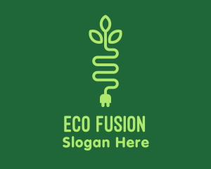 Green Eco Plug logo design