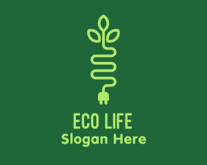 Green - Green Eco Plug logo design