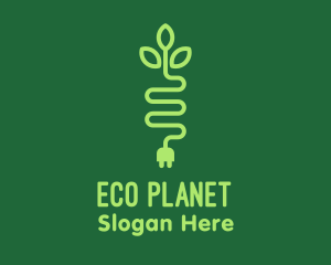 Green Eco Plug logo design