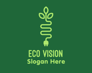 Green Eco Plug logo design