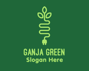 Green Eco Plug logo design